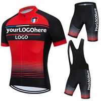 Custom Logo Pro Team Uniform Fietskleding Trisuit Triathlon Fietsen Slabbetjes Set Mannen