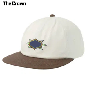 Casquette structurée à 6 panneaux avec logo personnalisé, bord plat, vente en gros, bicolore, broderie plate, crème et marron, fabricant - Product Image 2