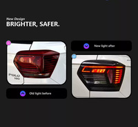 Rückleuchten-Set für VW Polo 2019-2024 Modifizierte LED-Sequenzielle Blinker Bremslichter Auto-Ersatzteile