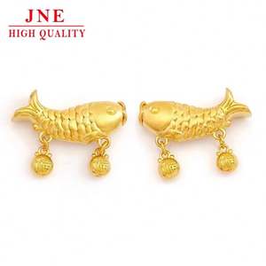 Or alluvial comme droit comme pluie carpe coude pendentif femme niche tour de cou bonne chance continu Koi petit <span class=keywords><strong>poisson</strong></span> <span class=keywords><strong>rouge</strong></span> collier approvisionnement - Product Image 1