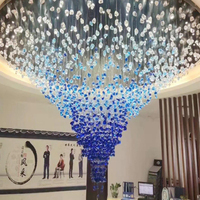 Lustre LED moderne en cristal Hullxine, blanc chaud 3500K, garantie 3 ans, pour hall d'hôtel, salle de banquet, allée, éclairage personnalisé