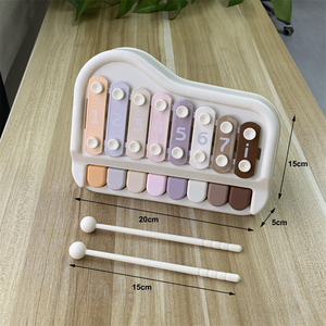 Ensemble d'instruments de musique éducatifs pour enfants, <span class=keywords><strong>Xylophone</strong></span> à plaques métalliques colorées, cadre en plastique, jouet à frapper à la main - Product Image 5