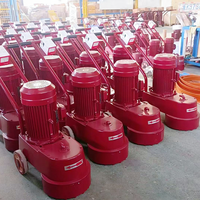 Machine à meuler les sols en béton 11KW/15KW 380V avec moteur Honda, polisseuse planétaire manuelle robuste pour l'élimination des revêtements époxy