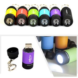 Mini lampe torche portable personnalisable, porte-clés, logo personnalisé, cadeau promotionnel, rechargeable par USB, petite lampe torche LED de poche - Product Image 1