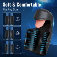 Masturbador Masculino 2 en 1, Vibrador de Entrenamiento de Pene, Simulador de Lamido de Lengua, Estimulador de Glándulas para Adultos