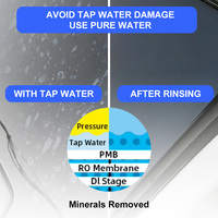 Système de filtration d'eau portable sans TDS à poussion manuelle RO DI CTO pour lavage de voitures, lavage de vitres, lavage de panneaux solaires