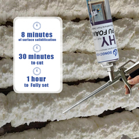 Mousse de pulvérisation en polyuréthane auto-expansive isolante thermique SONGCHEN, mousse PU multi-usages pour la construction, installation facile