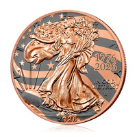 Pièce de monnaie commémorative américaine en cuivre pur .999 de 1 oz, motif Aigle de la Liberté, 250e anniversaire 1776-2026, vente en gros