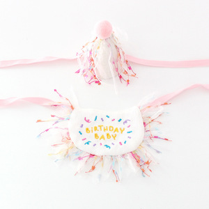 Bavoir et chapeau d'anniversaire pour animaux de compagnie Ensemble de fête pour chiens Accessoires pour chiens Bandanas Plus de styles pour choisir Accessoires d'anniversaire pour chiens - Product Image 5