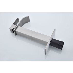 Robinet de lavabo cascade à poignée unique DB, finition brossée, thermostatique, sans contact, à poser sur le comptoir, style contemporain - Product Image 3