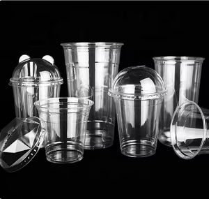 Couvre-gobelets en plastique PET transparent à paroi simple, jetables, avec film d'étanchéité, impression personnalisée du logo, 8oz, 10oz, 12oz, 16oz, 24oz, 32oz - Product Image 3