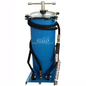 Lubrication bucket grease manual drum pump HUTZ 10 L barrel with foot operated grease pump GPT10F03 pedal pump grease dispenser