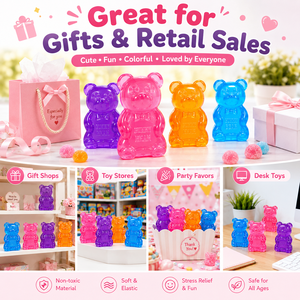 Transparent <b>Gummy</b> <b>Bear</b> Squishy Toy Soft Squeeze Jelly Stress Relief TPR Novelty Toy for Wholesale - Product Image 6