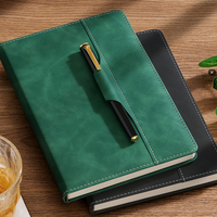 Couverture de carnet A5 en cuir PU vintage de haute qualité, couture personnalisée, logo sur mesure, papeterie de bureau minimaliste, agenda, journal, cadeau