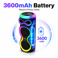 Enceinte Karaoké Portable avec Woofer 4 pouces, Microphone Sans Fil, Tour de Fête Lumineuse RGB, Prise en Charge Carte Mémoire, Idéale pour Événements à Domicile