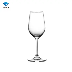 Copas de cristal transparente personalizadas, diseño moderno, 160ml, 5,41 oz, copas de vino a granel