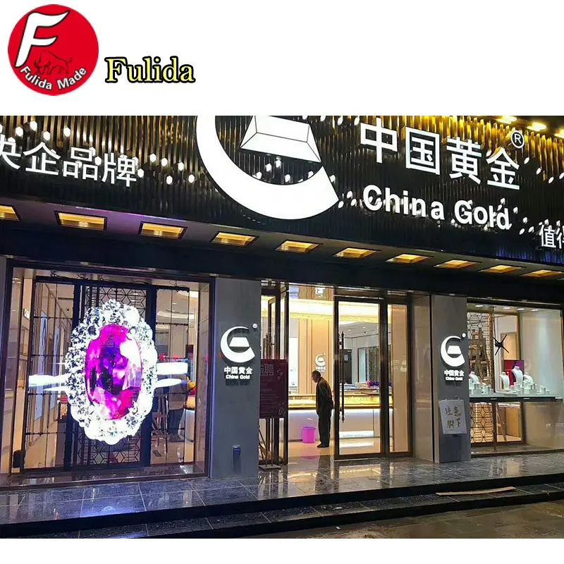 Transparent Window Led Screen Indoor Led Board P3.91 glass Video display LED Advertising display on window