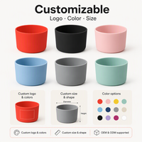 Manchon de protection antidérapant en silicone personnalisé pour base de bouteille, accessoire pour verres, tasses et mugs de voyage