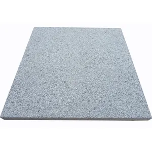 Azulejos de pavimentación de piedra, losas de granito de color gris oscuro, flameado, G654, China, Hebei