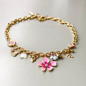 Collier personnalisable multi-breloques en alliage de zinc plaqué or avec chaîne en acier inoxydable – Créez votre propre cadeau tendance pour femme Zoryn Travel - Product Image 5
