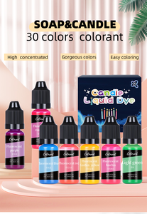 30 Colors 10ml Set Liquid Candle Pigment Candle Dye for <b>soy</b> <b>wax</b> easy to use High Concentrated Colorant for DIY Candles and Soap - Product Image 3