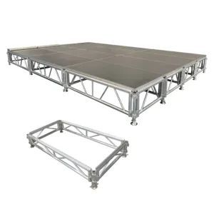 Aluminum Truss 4' X 8' Non-skid Finish Durable Performance Outdoor Movable Stage Truss Portable Aluminum Staging