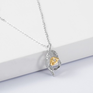 925 <span class=keywords><strong>de</strong></span> plata esterlina madre <span class=keywords><strong>hijo</strong></span> hija para siempre amor corazón colgante collar - Product Image 2