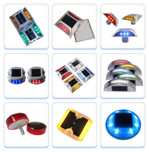 New năng lượng mặt trời Powered LED an toàn giao thông ánh sáng nhôm Mèo Mắt Pathway nhấp nháy đánh dấu bên đường Cảnh báo bằng năng lượng mặt trời - Product Image 5