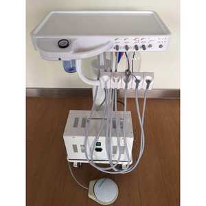 New Electric Mobile Dental Worktable with Turbine Tool Tray Rotating Dental Instruments Made of Durable Metal and <b>Steel</b> - Product Image 2