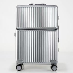 Durable Stylish USB Cup Holder Front Opening Cabin <strong>Suitcases</strong> Unisex Brake Wheel Classic Business Spinner Wheels TSA <strong>Lock</strong> - Product Image 5