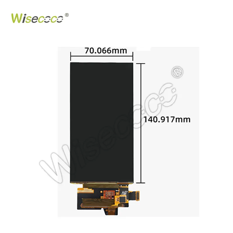 Wisecoco Factory Support Custom Screen Surface Treatment Waterproof Grade 6.01 Inch MIPI 40Pins 1080*2160 Tft Lcd