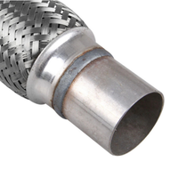 X Autohaux 2 pièces Tuyaux flexibles d'échappement en acier inoxydable pour silencieux de voiture, Raccords d'échappement 51mm 65mm 75mm