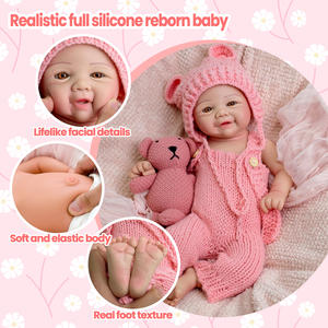 OEM 17-Zoll Floppy Vollsilikon-Babypuppe Vivienne mit Offenem Mund für Mädchen Emotionale Therapie Geschenk Markt - Product Image 3