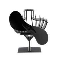 Ventilateur de poêle à bois Ecofan à double pales et 2 lames, grand débit d'air, alimenté par la chaleur, pour une circulation rapide de l'air chaud