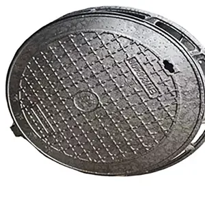 뜨거운 판매 사용자 정의 크기 및 로고 원형 주요 도로 배수 좋은 품질의 잠금 연성 철 맨홀 커버 - Product Image 5