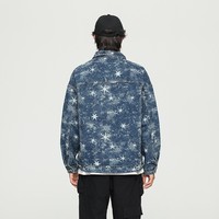 Veste en jean délavé unisexe de haute qualité avec logo personnalisé, col montant vintage, style printemps, ODM