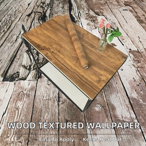 ORON DECO Wood Textured PVC Explosion-proof 3D Shelf Liner Wall Panels Wall Interior Home Decor Luxury Self-adhesive <b>Wallpaper</b> - Product Image 2