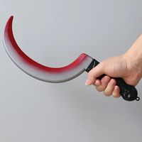 Accessoires d'Halloween Arme de Cosplay Jouets pour Enfants Faux Couteau en Plastique Sanglant Armes de Sang d'Horreur Décoration d'Halloween pour Enfants Drôle