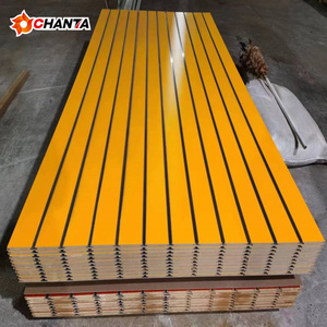 Thiết Kế Hiện Đại Phong Cách Trắng Melamine Phải Đối Mặt Ván <span class=keywords><strong>MDF</strong></span> 9Mm Rãnh Tấm Chống Cháy E1 Cho Thiết Kế Nội Thất - Product Image 3