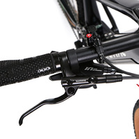 Vélo de montagne électrique 250W avec cadre en fibre de carbone, moteur brushless central, batterie lithium 720Wh pour trajets urbains (avant/arrière)