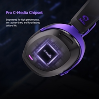 Casque de jeu Akko GH300, alimenté par C-Media, casque de jeu sans fil ESports, quad-mode