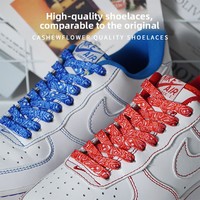 Tali Sepatu Motif Paisley Grosir Lebar 0.8cm Grosir Tali Sepatu Serbaguna untuk Sneakers Kasual Skateboard Basket