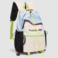 Sac à dos de voyage léger à blocs de couleur 20-35L en polyester unisexe, sac à dos de grande capacité