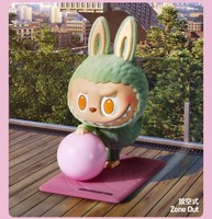 Boîte Mystère POP MART The Monsters LABUBU Série Yoga Paresseux PVC & ABS Floqué, Boîte Surprise pour Décoration Intérieure et Collection Cadeau
