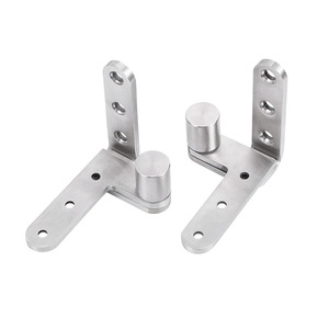 Bisagra de puerta giratoria de acero inoxidable de 180 grados con 4 orificios, diseño industrial para puerta oculta de paso tipo Cielo y Tierra - Product Image 2