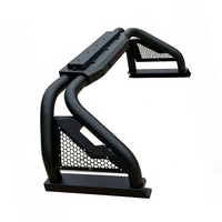 Barre anti-roulis robuste à clipser pour benne de camionnette tout-terrain avec tube rond en acier inoxydable et feu stop LED