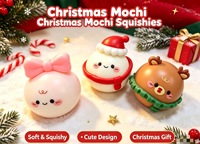 Jouet Squishy de Noël à Remontée Lente, Bonhomme de Neige, Renne, Chapeau de Père Noël, Kawaii, Doux, Anti-Stress, Fidget, Cadeau, Décoration