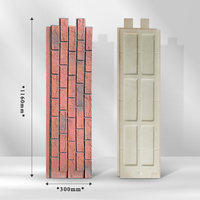 Panneau de carreaux muraux en polyuréthane léger, extérieur et intérieur, placage de fausse brique, culture de mousse PU, panneaux de briques rouges
