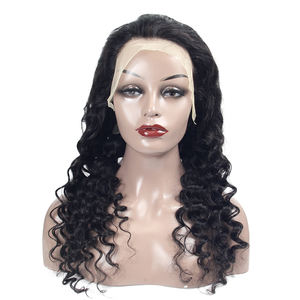 วิกผมลูกไม้โปร่งใสแบบเต็มศีรษะ  <span class=keywords><strong>ผม</strong></span>แท้บราซิลแบบเรมี่  ลอนลึกแบบเจอร์รี่เคิร์ล  ลอนธรรมชาติ สีดำ สำหรับ<span class=keywords><strong>ผู้หญิง</strong></span>  หลายขนาด - Product Image 1