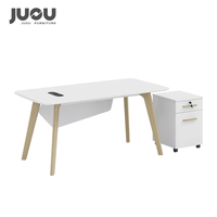 Table de travail au design moderne, poste de travail modulaire, table extensible en bois, mobilier de bureau avec armoire à dossiers mobile